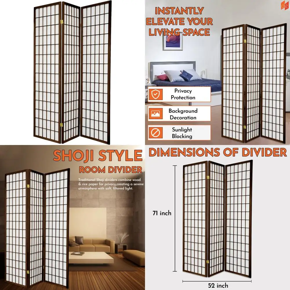 Portable Foldable 6ft Tall Room Divider Privacy Screen Shoji Style Dressing Screen for Home Offices and Events
Portable Foldable 6ft Tall Room Divider Privacy Screen Shoji Style Dressing Screen for Home Offices and Events