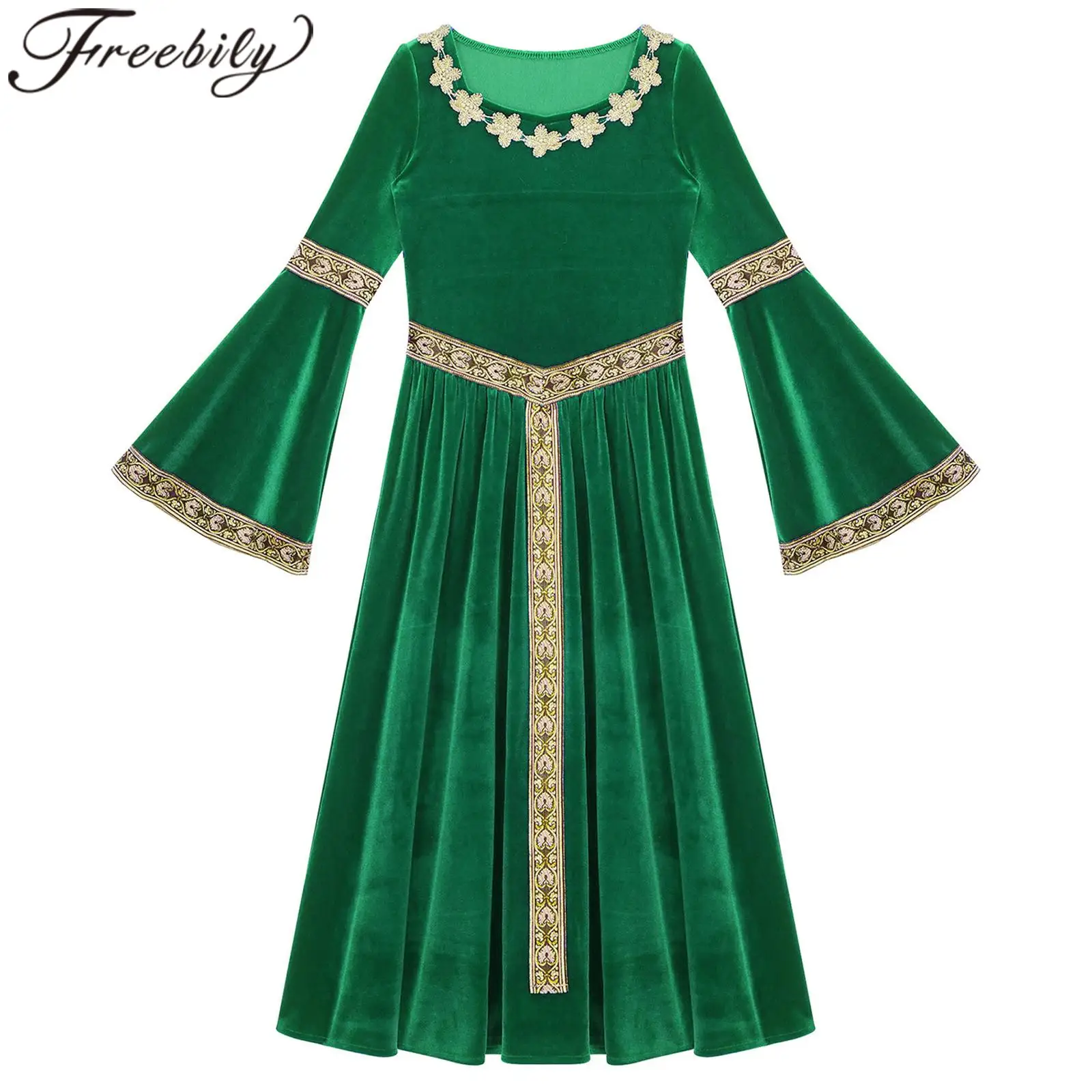 Velvet Dress Girls Medieval Renaissance Fancy Dress Princess Queen Cosplay Costume Halloween Christmas Carnival Party Dress
Velvet Dress Girls Medieval Renaissance Fancy Dress Princess Queen Cosplay Costume Halloween Christmas Carnival Party Dress