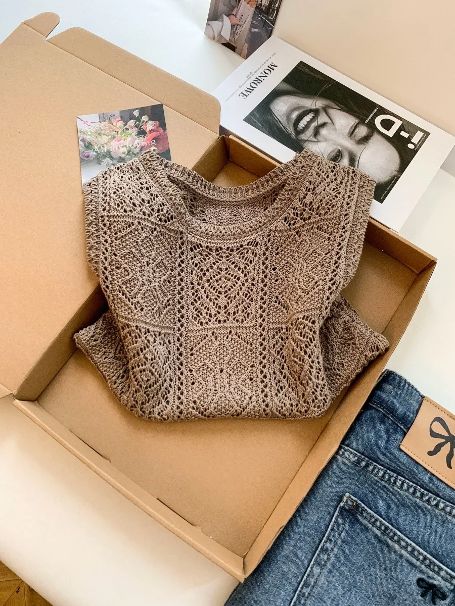 Lightweight Knitted Hollow out Hook Flower Vest Top Women's Summer Thin Style Guangzhou Thirteenth Factory High Quality Goods
Lightweight Knitted Hollow out Hook Flower Vest Top Women's Summer Thin Style Guangzhou Thirteenth Factory High Quality Goods