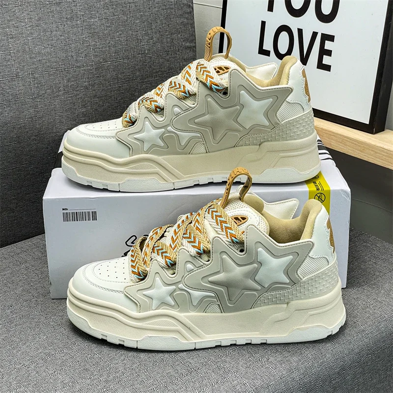 Off-white star bread shoes, men's and women's platform soles, casual shoes, niche couples, national tide board shoes
Off-white star bread shoes, men's and women's platform soles, casual shoes, niche couples, national tide board shoes
