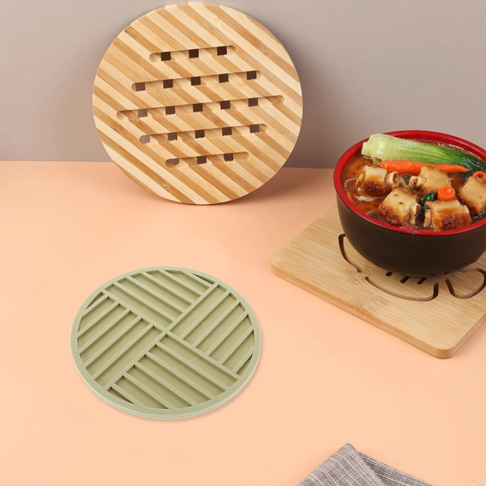 Silicone Trivets Thickened Round Heat Resistant Mat Non-Slip Microwave Safe Tableware Protector For Hot Pans Dishes Pots
Silicone Trivets Thickened Round Heat Resistant Mat Non-Slip Microwave Safe Tableware Protector For Hot Pans Dishes Pots