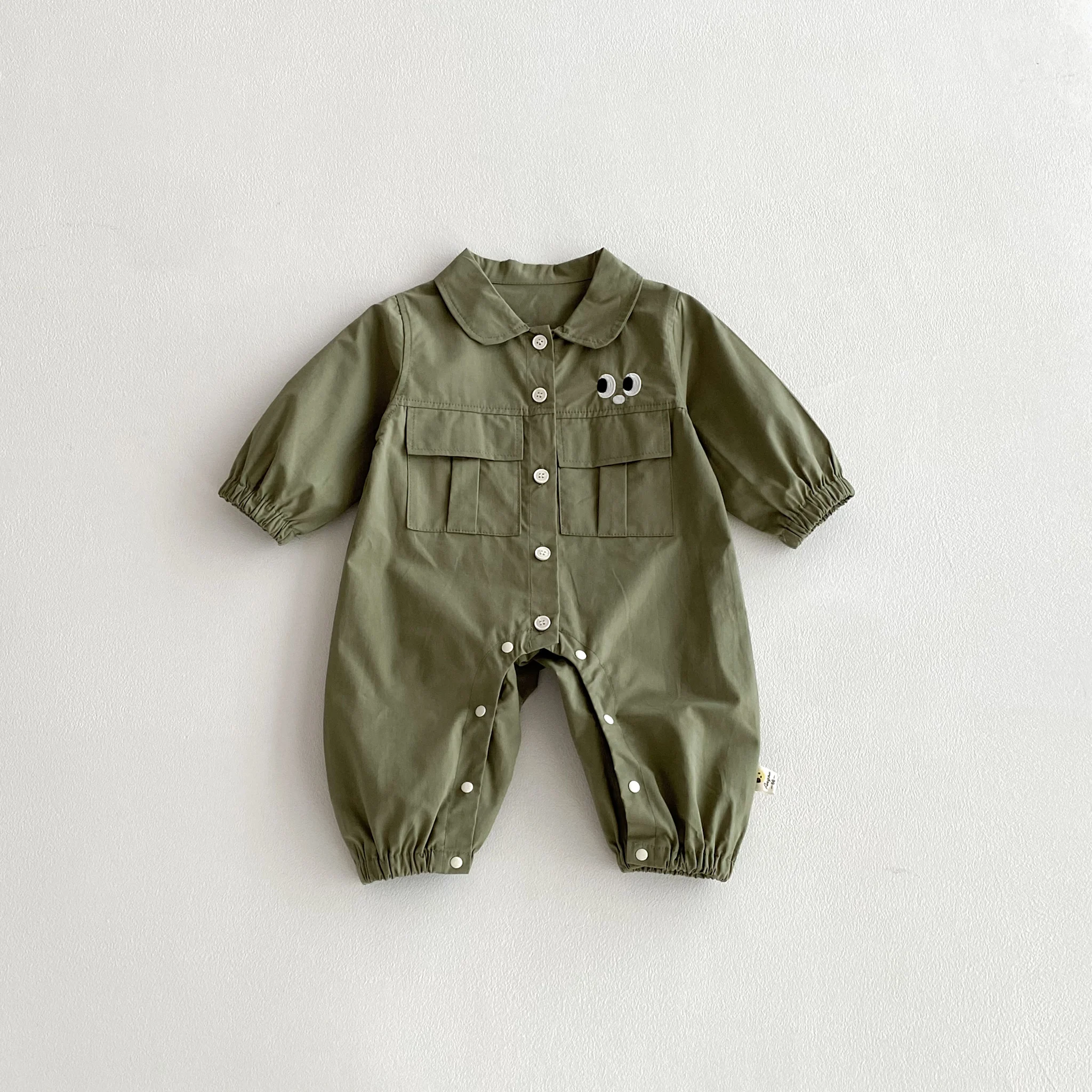 Baby jumpsuits, long-sleeved lapel jumpsuits for both boys and girls in autumn, large-pocket workwear, one-piece crawling suits,
Baby jumpsuits, long-sleeved lapel jumpsuits for both boys and girls in autumn, large-pocket workwear, one-piece crawling suits,