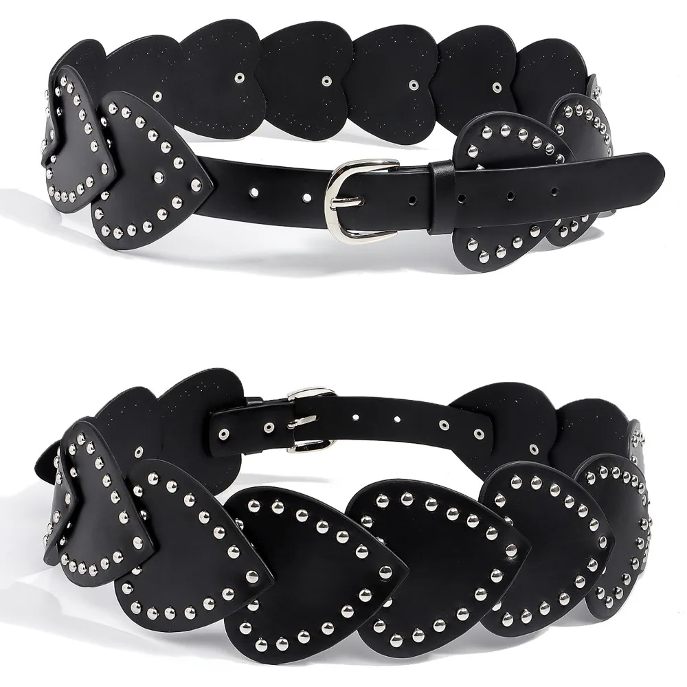Vintage Love Heart Wide Women's Belt PU Leather Punk Rivet Waist Belt Y2k Gothic Dress Jeans Belt Streetwear
Vintage Love Heart Wide Women's Belt PU Leather Punk Rivet Waist Belt Y2k Gothic Dress Jeans Belt Streetwear