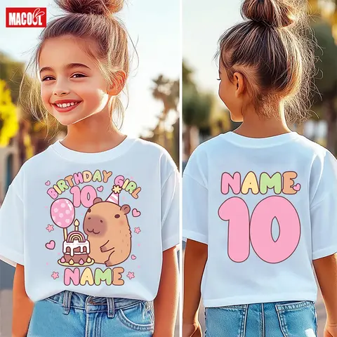 Camisa de cumpleaños para niña, camisa de cumpleaños para niñas del 10. °, ropa para niños de 10 años, camisa de cumpleaños de 12, 10, 8, 9, 11, 7 y 13,