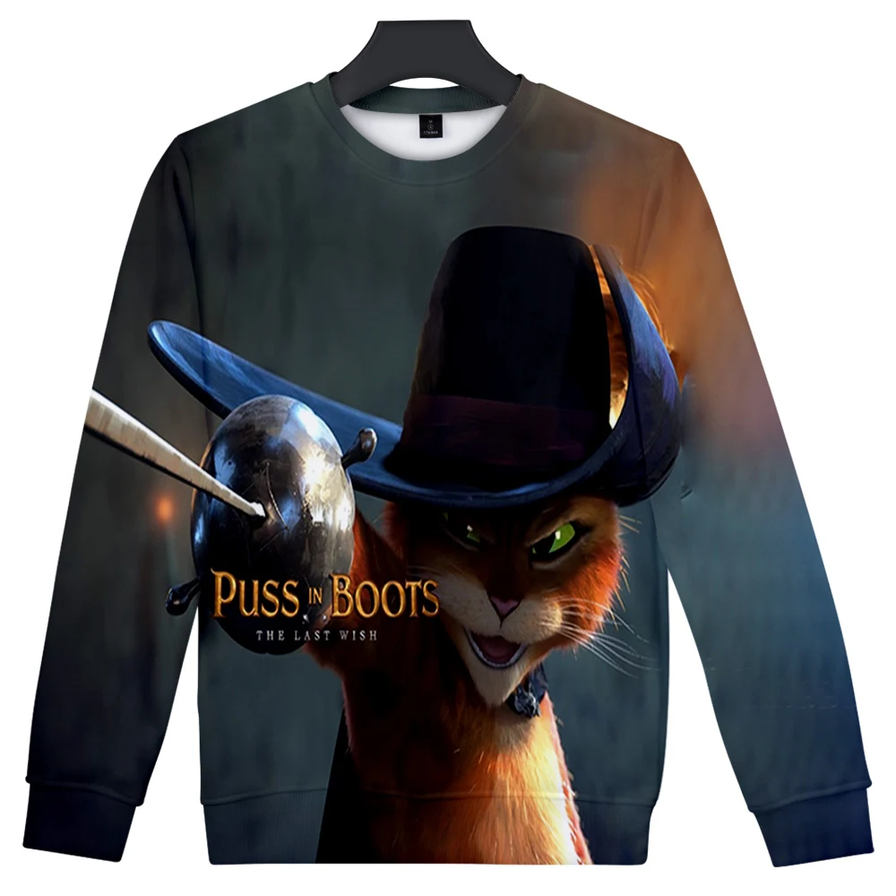 Puss in Boots The Last Wish Sweatshirt Unisex Crewneck Long Sleeve Women Men's Outwear 2022 American Cartoon Funny Clothes
Puss in Boots The Last Wish Sweatshirt Unisex Crewneck Long Sleeve Women Men's Outwear 2022 American Cartoon Funny Clothes