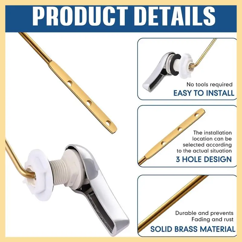Toilet Handle Lever Flush Replacement Brass Universal Flush Lever Finish Handle For Most Front Mount Toilets
Toilet Handle Lever Flush Replacement Brass Universal Flush Lever Finish Handle For Most Front Mount Toilets