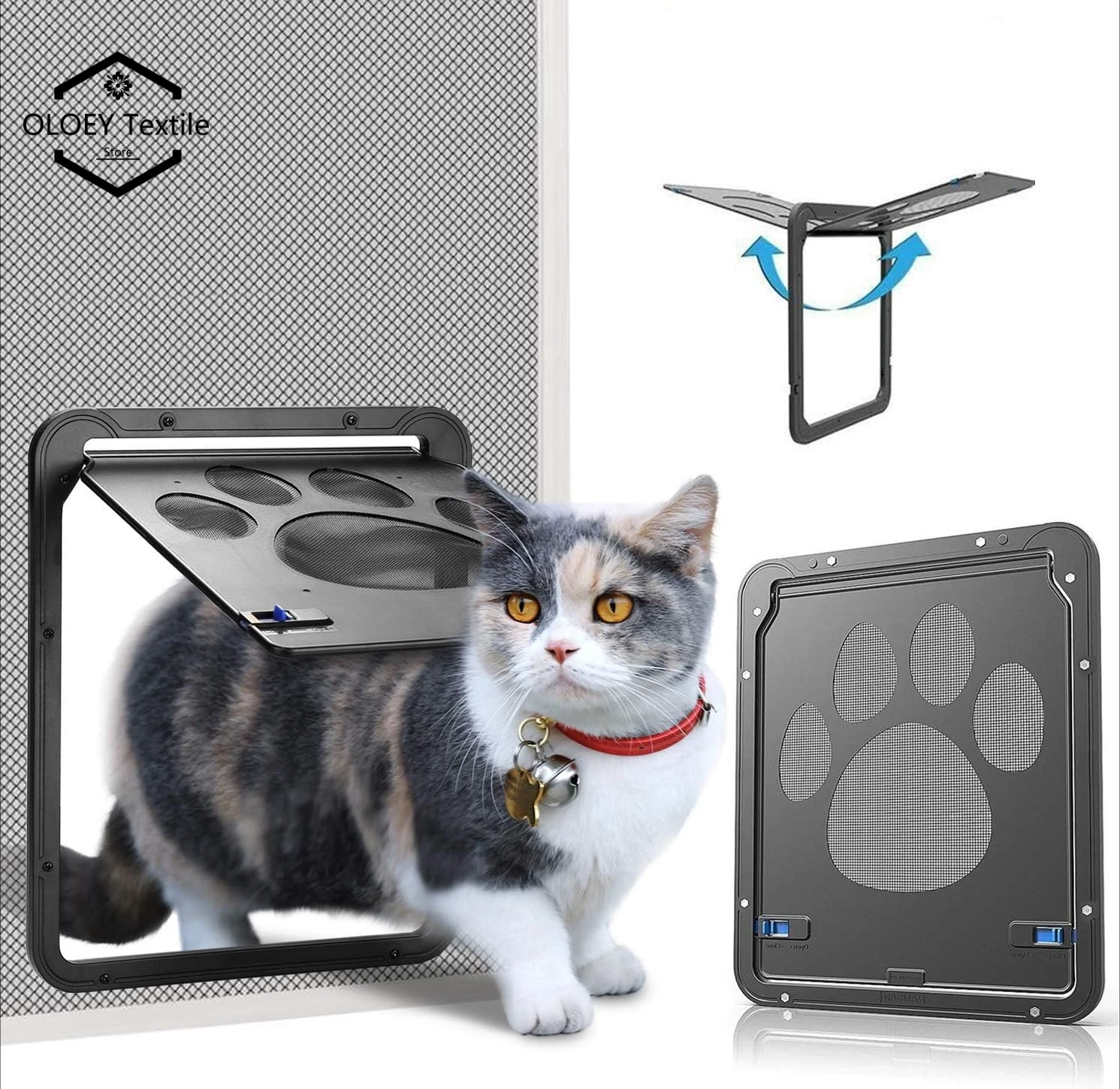 Pet Screen Door,Inside Door 8x10x0.4 inch,Lockable Magnetic Flap Screen Automatic Lockable Black Door for Puppy Dog and Cat Door
Pet Screen Door,Inside Door 8x10x0.4 inch,Lockable Magnetic Flap Screen Automatic Lockable Black Door for Puppy Dog and Cat Door