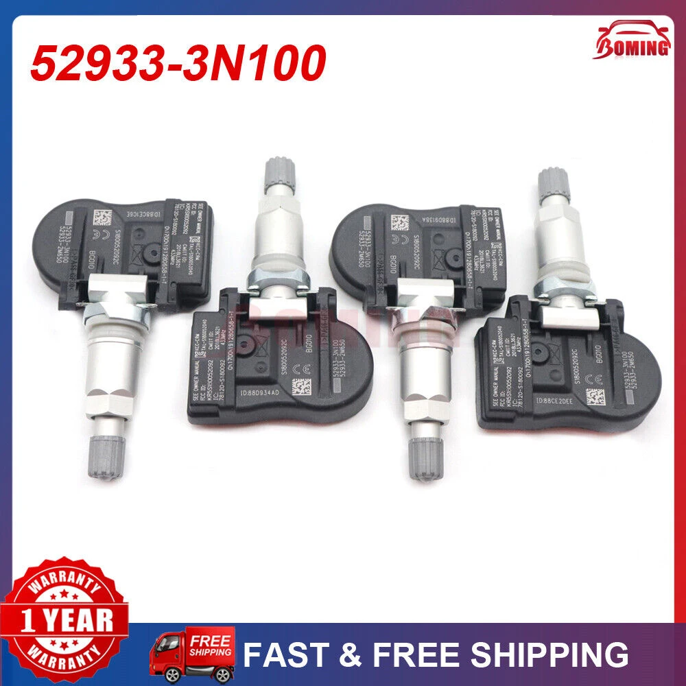 Датчик давления в шинах TPMS 52933-3N100, 4 шт., для Hyundai Accent Genesis I30 Ix55 Santa Fe Iii Solaris 2008-2023 433 МГц 52933-2M650
Датчик давления в шинах TPMS 52933-3N100, 4 шт., для Hyundai Accent Genesis I30 Ix55 Santa Fe Iii Solaris 2008-2023 433 МГц 52933-2M650