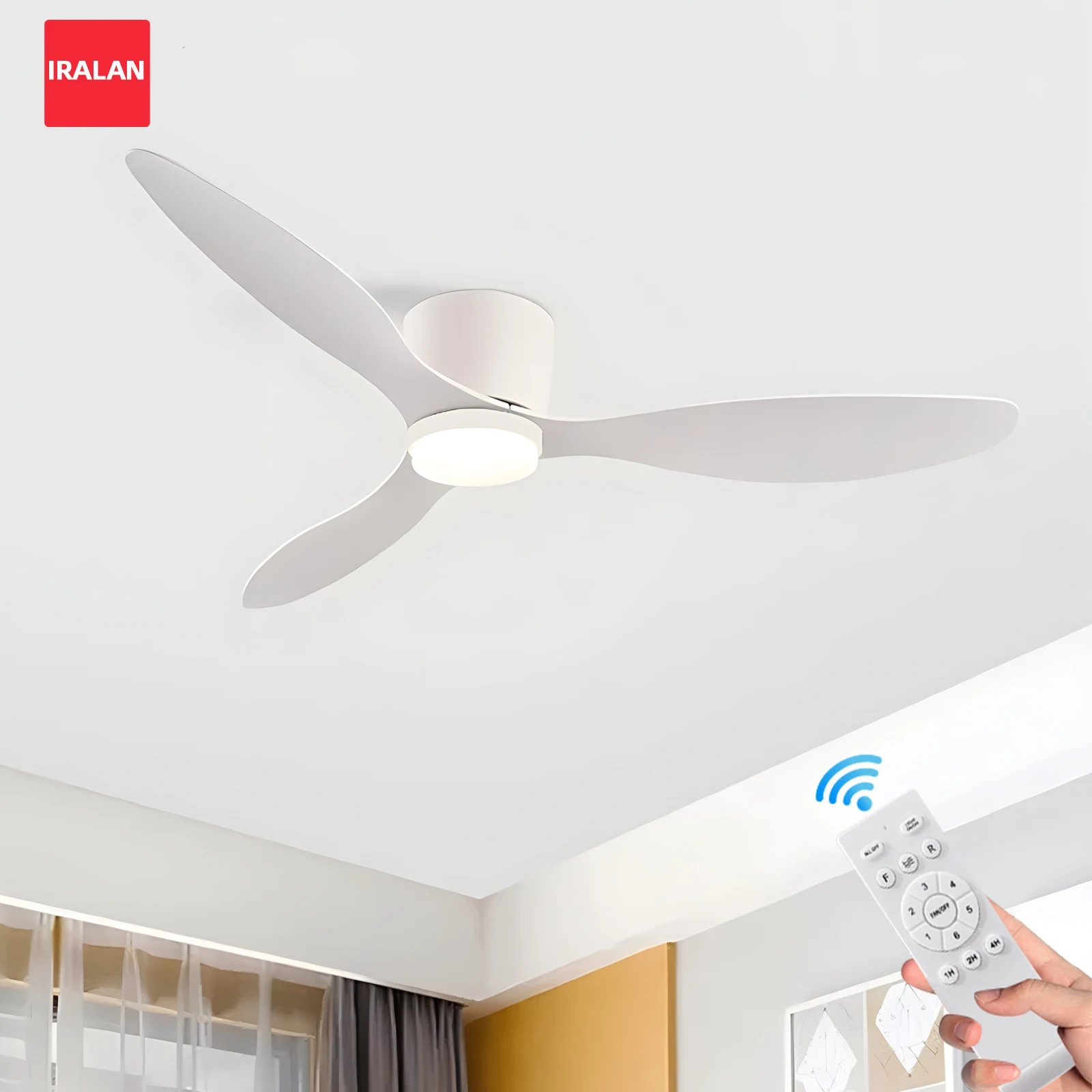52 inch Flush-Mount Ceiling Fan with LED Light Remote Control 3 Colors Modern Silent 3 Blades Fan Lamp for Bedroom Kitchen
52 inch Flush-Mount Ceiling Fan with LED Light Remote Control 3 Colors Modern Silent 3 Blades Fan Lamp for Bedroom Kitchen