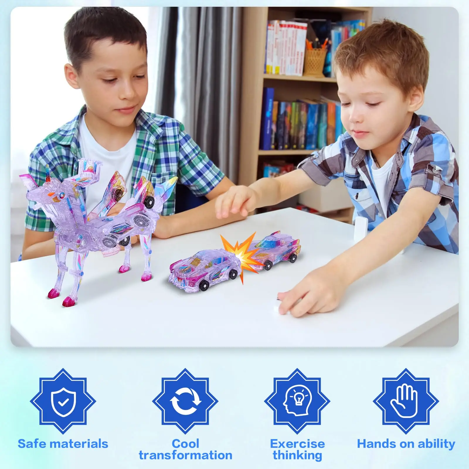 Crystal Pegasus Collision Fit Magnetic Deformation Car for Kids Figurines Pegasus Magnetic Collision Transformation Fun Toy
Crystal Pegasus Collision Fit Magnetic Deformation Car for Kids Figurines Pegasus Magnetic Collision Transformation Fun Toy
