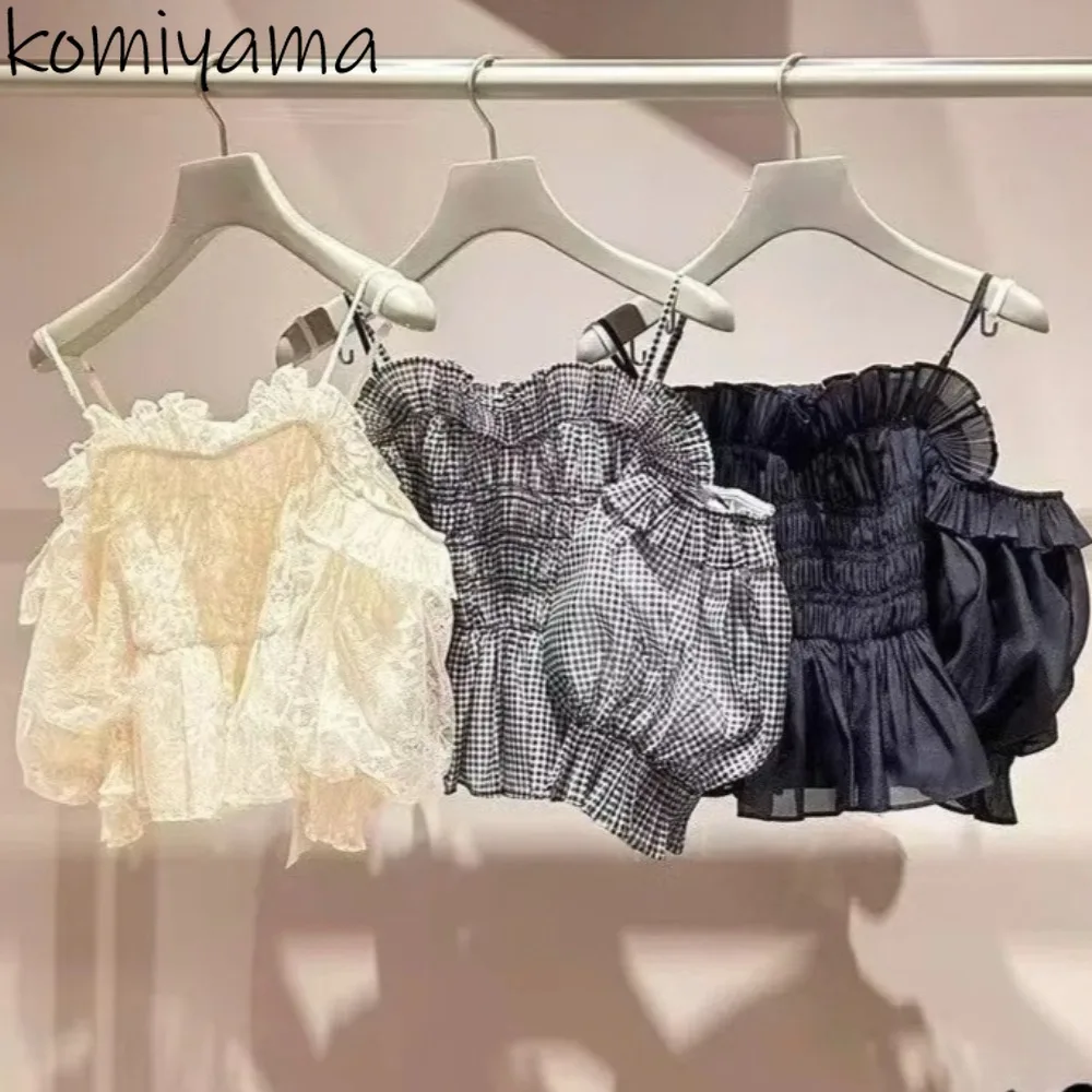 Sweet Ruffles Clothing Off Shoulder Short Sleeve Woman 2025 Shirts Blouses Slash Neck Blusas Mujer Ropa Mujer Summer New Camisas
Sweet Ruffles Clothing Off Shoulder Short Sleeve Woman 2025 Shirts Blouses Slash Neck Blusas Mujer Ropa Mujer Summer New Camisas