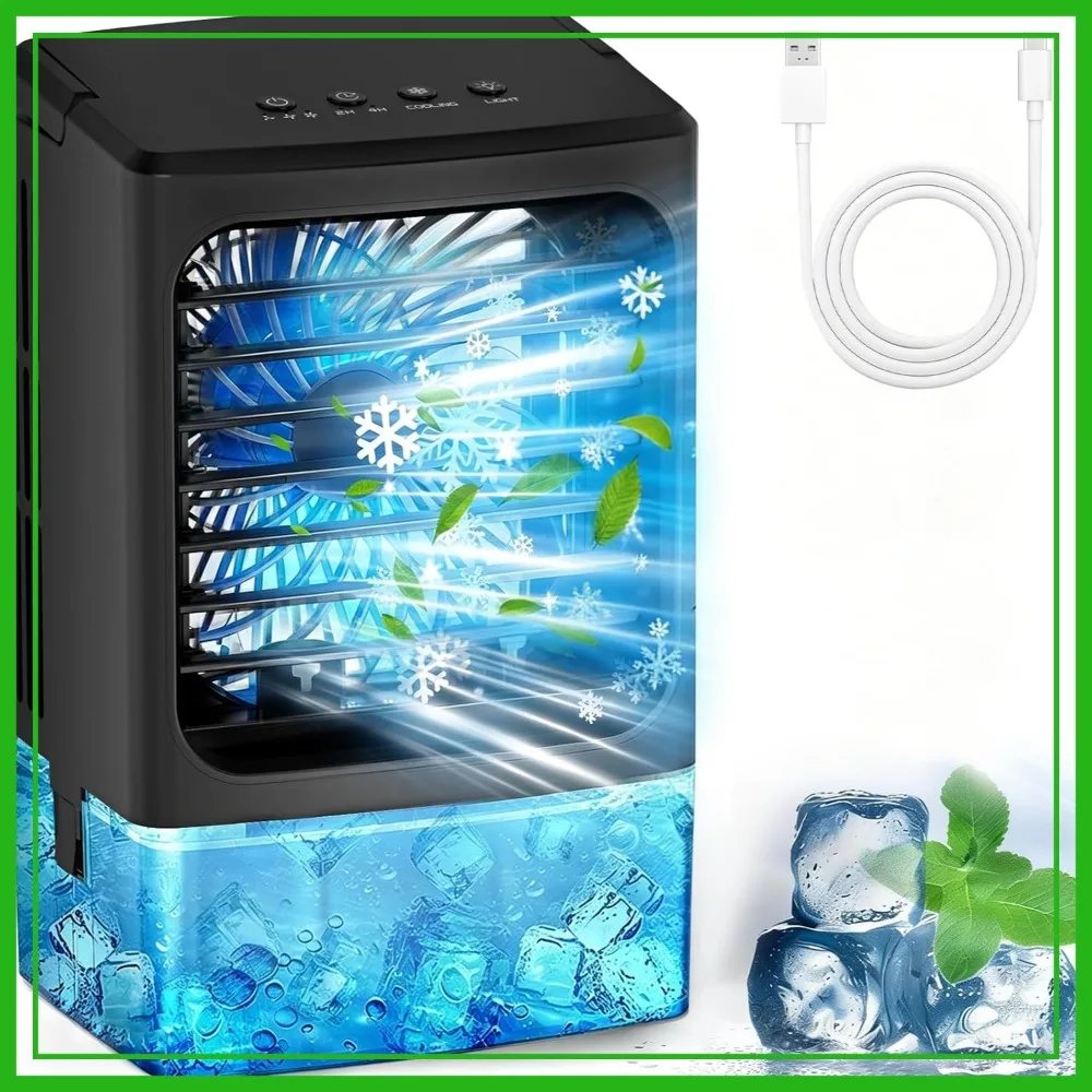 Portable Air Conditioner, Upgraded Mini Evaporative Cooler with 3 Wind Speeds & 7 Night Light for Room Home Office
Portable Air Conditioner, Upgraded Mini Evaporative Cooler with 3 Wind Speeds & 7 Night Light for Room Home Office