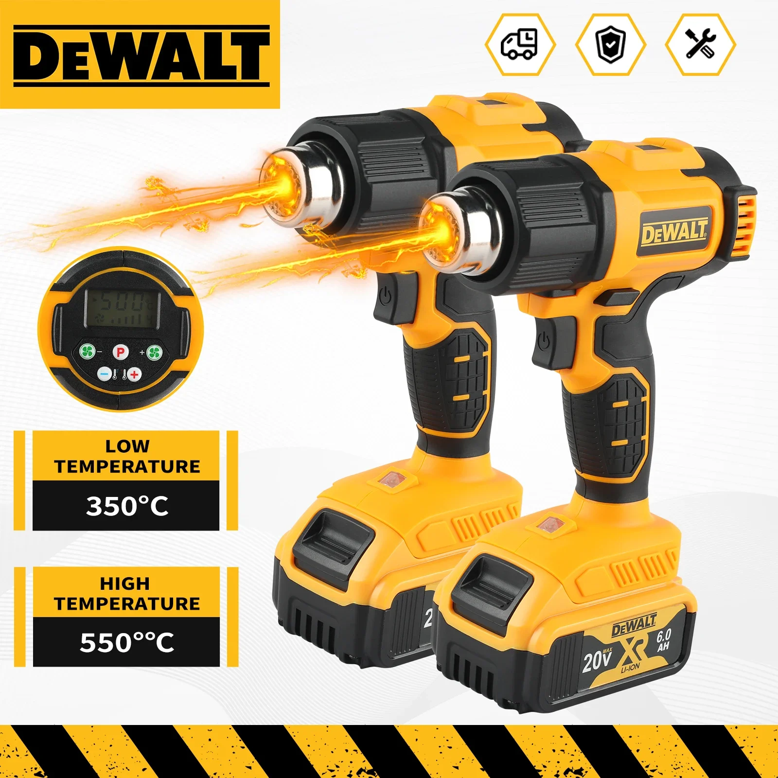 DEWALT DCE530N Cordless Heat Gun Tool Only Shrink Wrapping Industrial Electric Hot Air Gun Thermal Blower
DEWALT DCE530N Cordless Heat Gun Tool Only Shrink Wrapping Industrial Electric Hot Air Gun Thermal Blower