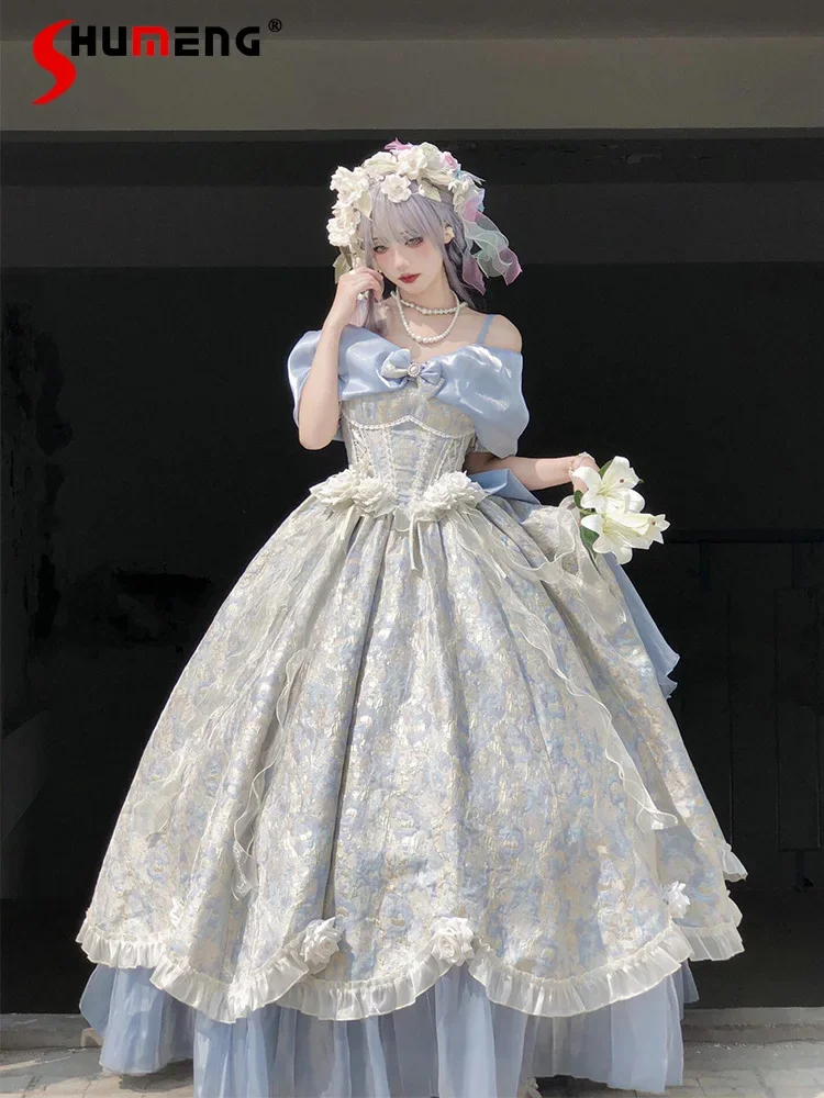 Элегантное милое вечернее платье принцессы Лолиты с открытыми плечами и большим бантом, жаккардовые темпераментные ежегодное платье макси для дня рождения, женские
Элегантное милое вечернее платье принцессы Лолиты с открытыми плечами и большим бантом, жаккардовые темпераментные ежегодное платье макси для дня рождения, женские