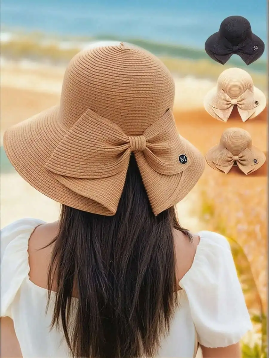 Womens Straw Sun Hat With Extra Large Bow Wide Brim UPF 50+ Beach Hat
Womens Straw Sun Hat With Extra Large Bow Wide Brim UPF 50+ Beach Hat