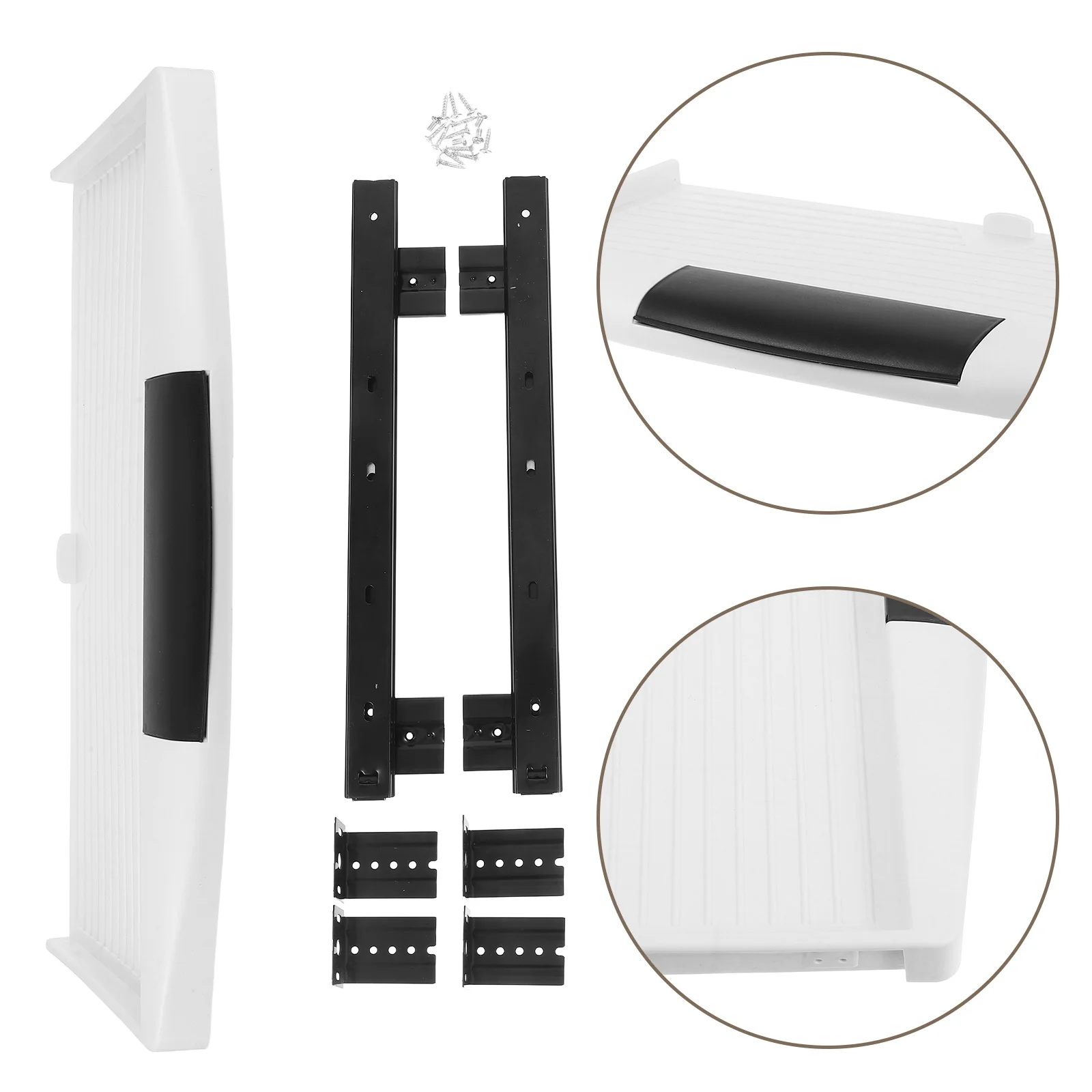 Keyboard Tray Set Desk Attachment Shelf Sliding Extender Ergonomic Under Bracket Durable Plastic Smooth Mechanism Easy
Keyboard Tray Set Desk Attachment Shelf Sliding Extender Ergonomic Under Bracket Durable Plastic Smooth Mechanism Easy