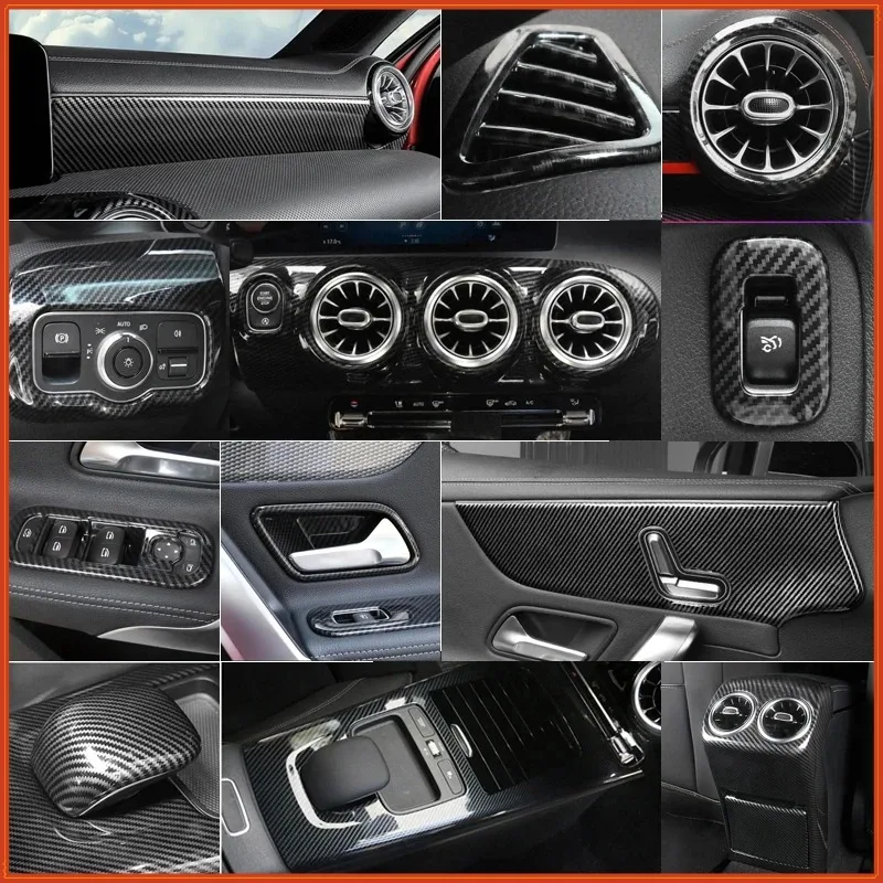 For Mercedes-Benz A-Class W177 V177 A180 A200 A250 Car Center Console Air Vent Cover Carbon Fiber Pattern Interior Accessories
For Mercedes-Benz A-Class W177 V177 A180 A200 A250 Car Center Console Air Vent Cover Carbon Fiber Pattern Interior Accessories