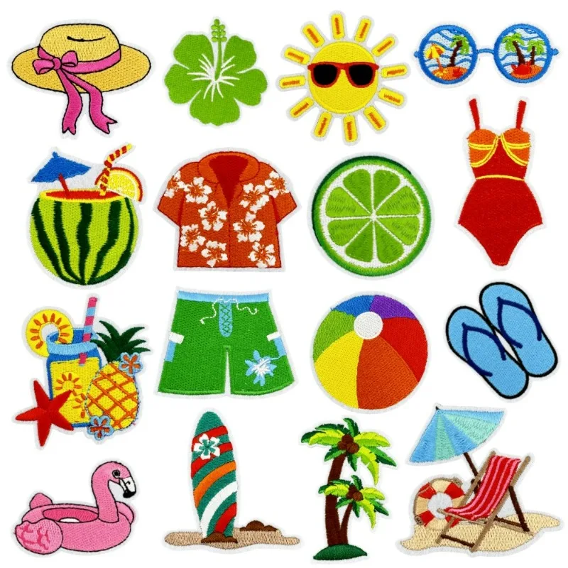 Summer Cute Fruit Sun Beach Hawaii Party Iron-on Embroidery Badge Patches DIY T-shirt Backpack Clothing Appliques Sticker
Summer Cute Fruit Sun Beach Hawaii Party Iron-on Embroidery Badge Patches DIY T-shirt Backpack Clothing Appliques Sticker