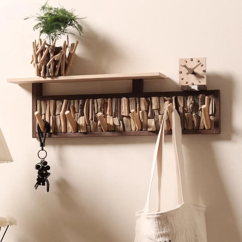 Wooden Entryway Wall Hooks Rustic Door-Mounted Coat Rack Heavy-Duty Key & Hat Hanger Nordic-Style Storage Shelf
Wooden Entryway Wall Hooks Rustic Door-Mounted Coat Rack Heavy-Duty Key & Hat Hanger Nordic-Style Storage Shelf
