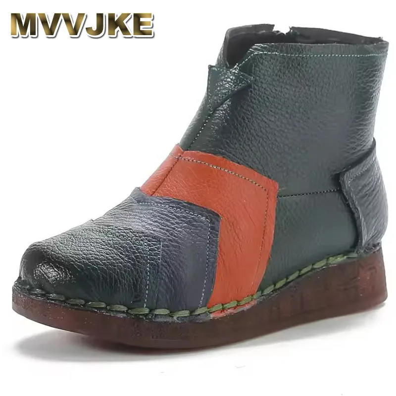 Top Layer Cowhide Flat Bottom Cow Rib Bottom Short Boots Winter Casual Genuine Leather Matching Women's Boots Warm
Top Layer Cowhide Flat Bottom Cow Rib Bottom Short Boots Winter Casual Genuine Leather Matching Women's Boots Warm