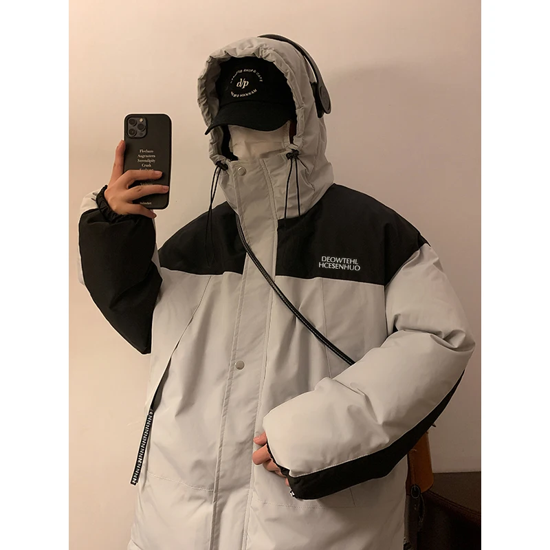 Embroidered Thickened Cotton Jacket for Men Youth Casual Style Hooded Zipper Closure Autumn Winter Outerwear Trendy Brand
Embroidered Thickened Cotton Jacket for Men Youth Casual Style Hooded Zipper Closure Autumn Winter Outerwear Trendy Brand