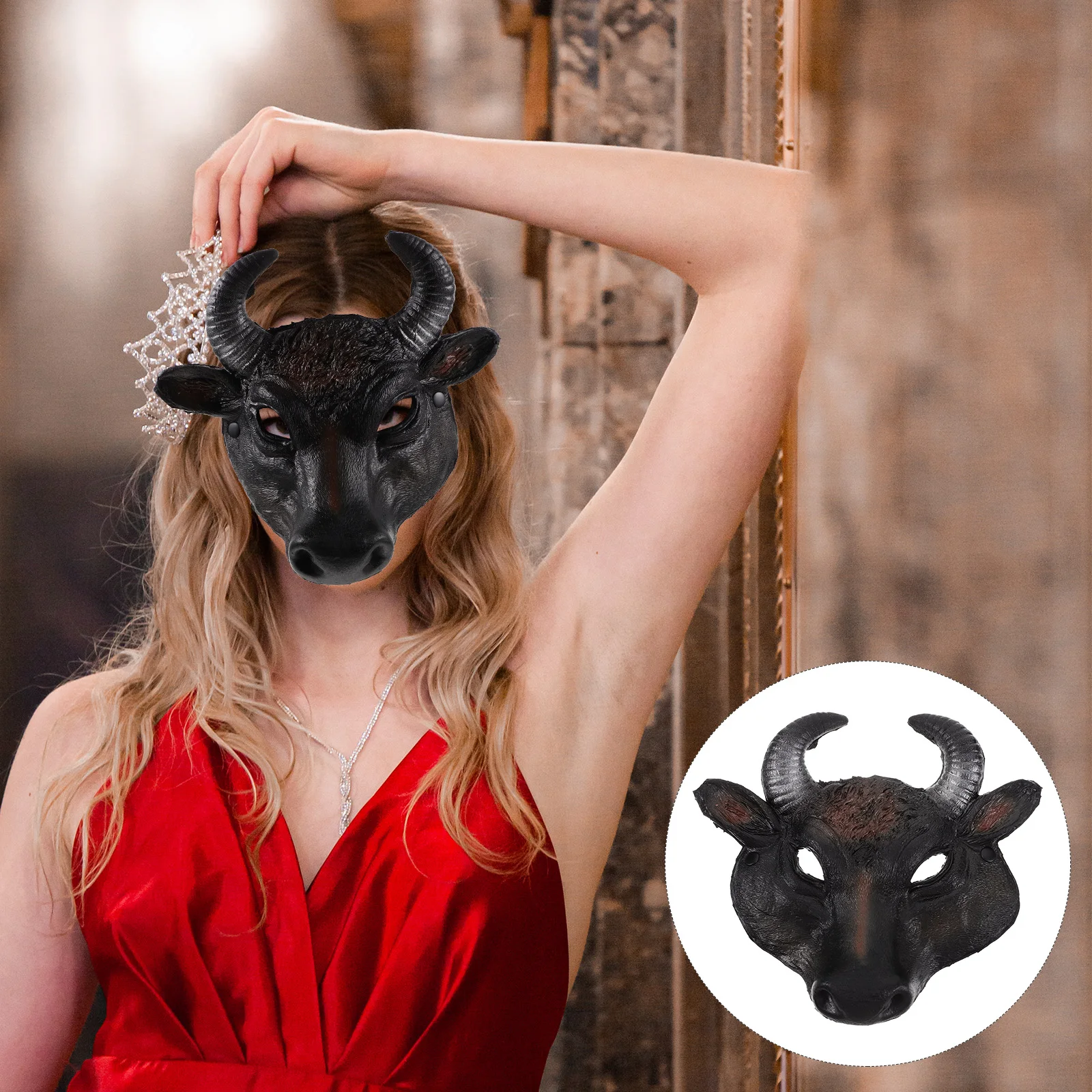 Animal Masks Face Bull Horns Masquerade Mask Halloween Masquerade Accessories Costume Prop PU Material Stage Accessories
Animal Masks Face Bull Horns Masquerade Mask Halloween Masquerade Accessories Costume Prop PU Material Stage Accessories
