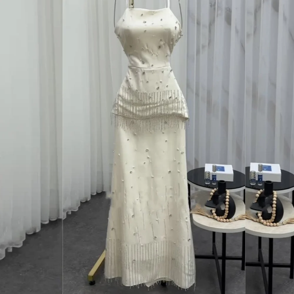 Customized Pastrol Fashion Jersey Sequined Tassel A-line Spaghetti Strap Long Dresses Bespoke Occasion Casual
Customized Pastrol Fashion Jersey Sequined Tassel A-line Spaghetti Strap Long Dresses Bespoke Occasion Casual