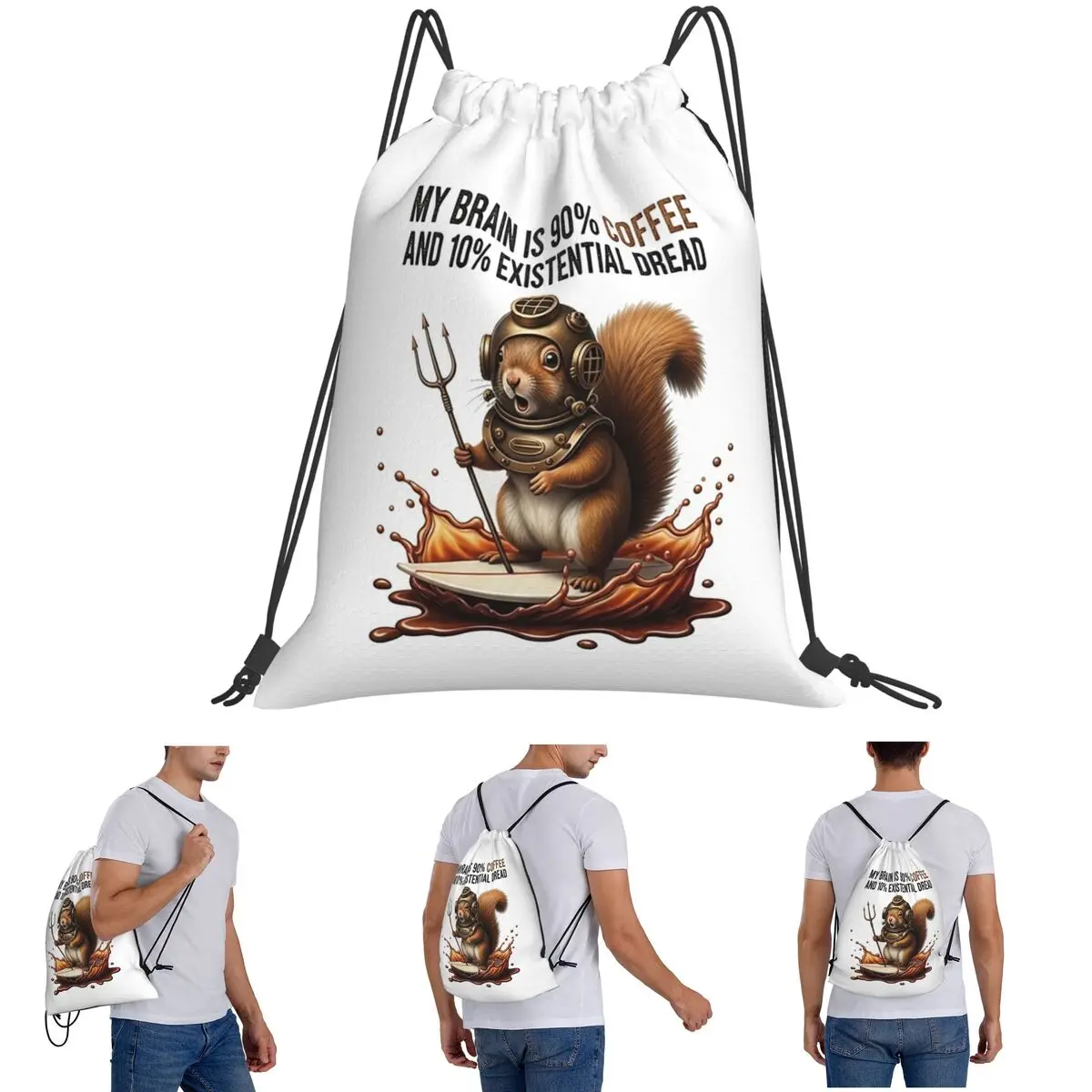 The Existential Coffee Diver Backpacks Portable Drawstring Bags Shoes Bag Book Bags for Man Woman School
The Existential Coffee Diver Backpacks Portable Drawstring Bags Shoes Bag Book Bags for Man Woman School