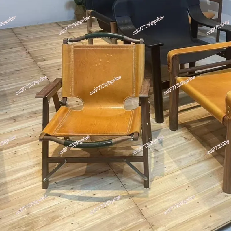 Outdoor Exposed Solid Wood Walnut Ash Wood Real Saddle Leather Portable Folding Chair
Outdoor Exposed Solid Wood Walnut Ash Wood Real Saddle Leather Portable Folding Chair