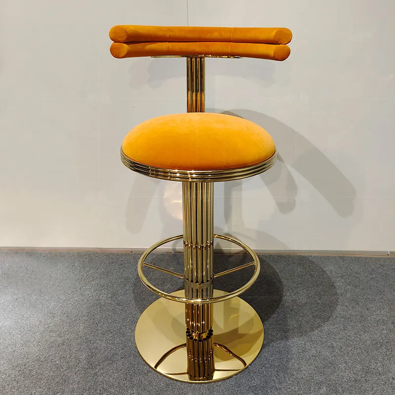 Stainless steel hotel front high chair bar bar chair modern light luxury bar stool
Stainless steel hotel front high chair bar bar chair modern light luxury bar stool