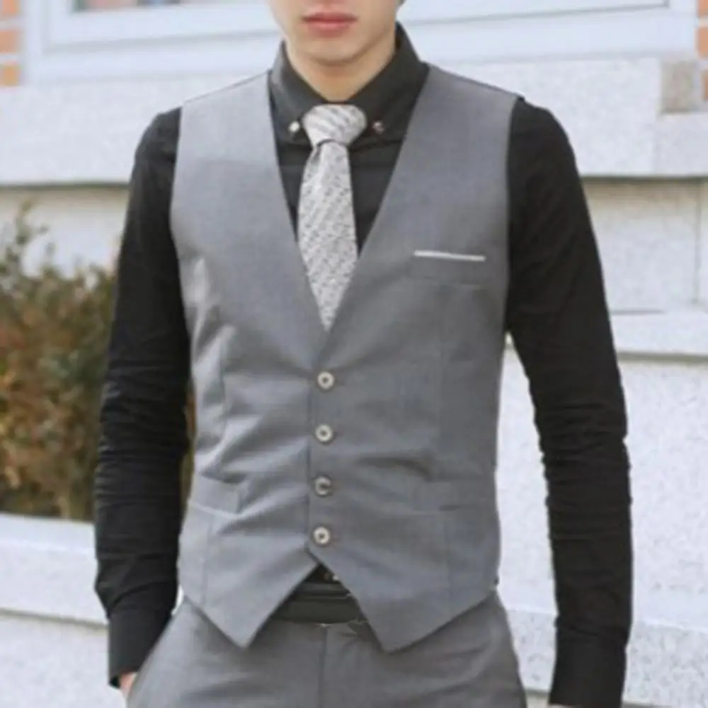 Men's Blazer Fashion Office Men Solid Color V Neck Sleeveless Button Waistcoat Slim Fit Vest Men's Suit Vest Men's Suit Vest
Men's Blazer Fashion Office Men Solid Color V Neck Sleeveless Button Waistcoat Slim Fit Vest Men's Suit Vest Men's Suit Vest