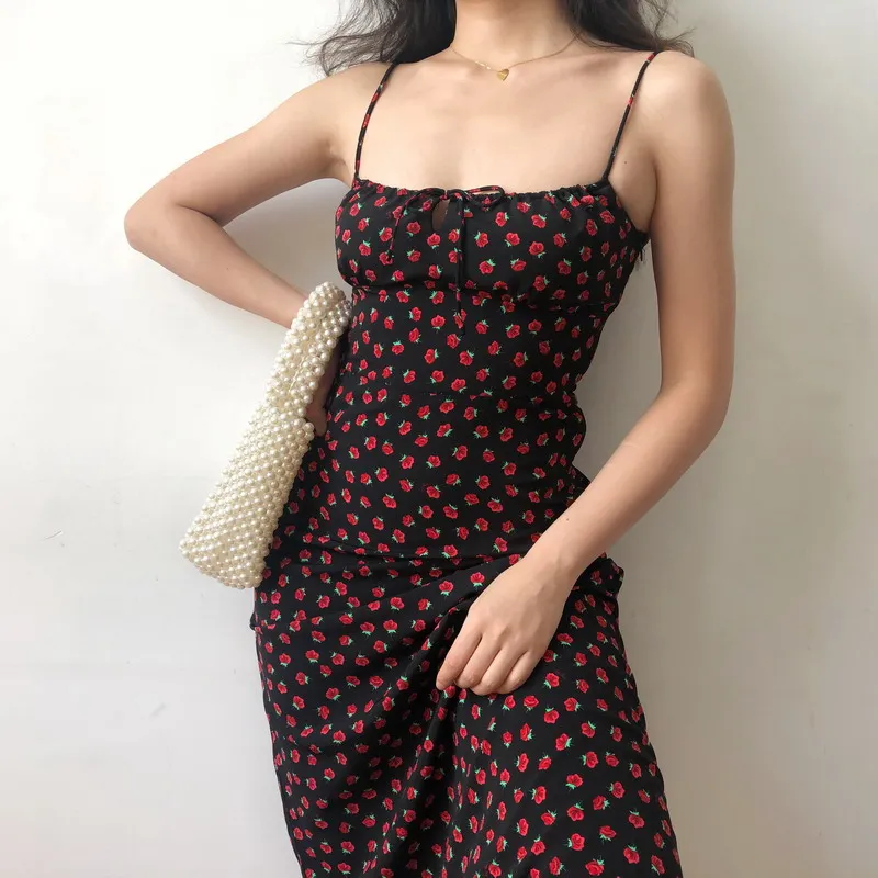 Rose Print Sensual Sexy Dress for Women Y2k Vintage Summer New Slim Sleeveless Patry Style Strap Beach Clothes Special Events
Rose Print Sensual Sexy Dress for Women Y2k Vintage Summer New Slim Sleeveless Patry Style Strap Beach Clothes Special Events