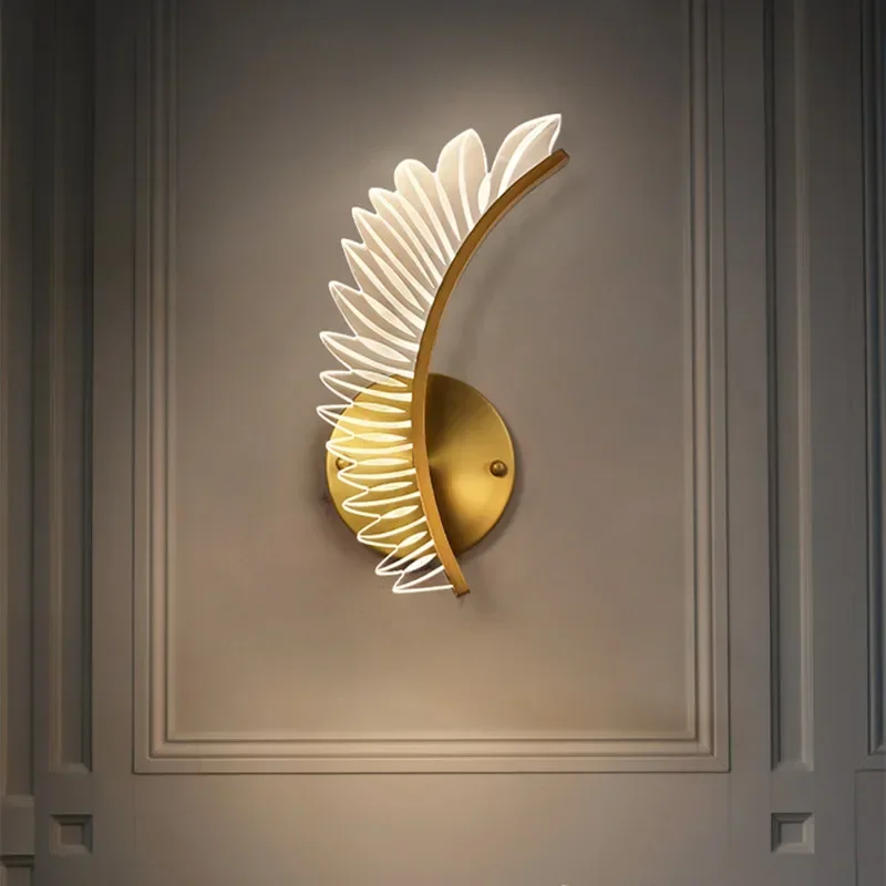 Hotel Exhibition Hall Bedroom Bed Coconut Leaf Luxury Creative Light Modern TV Background Wall Living Room LED wall lamp
Hotel Exhibition Hall Bedroom Bed Coconut Leaf Luxury Creative Light Modern TV Background Wall Living Room LED wall lamp