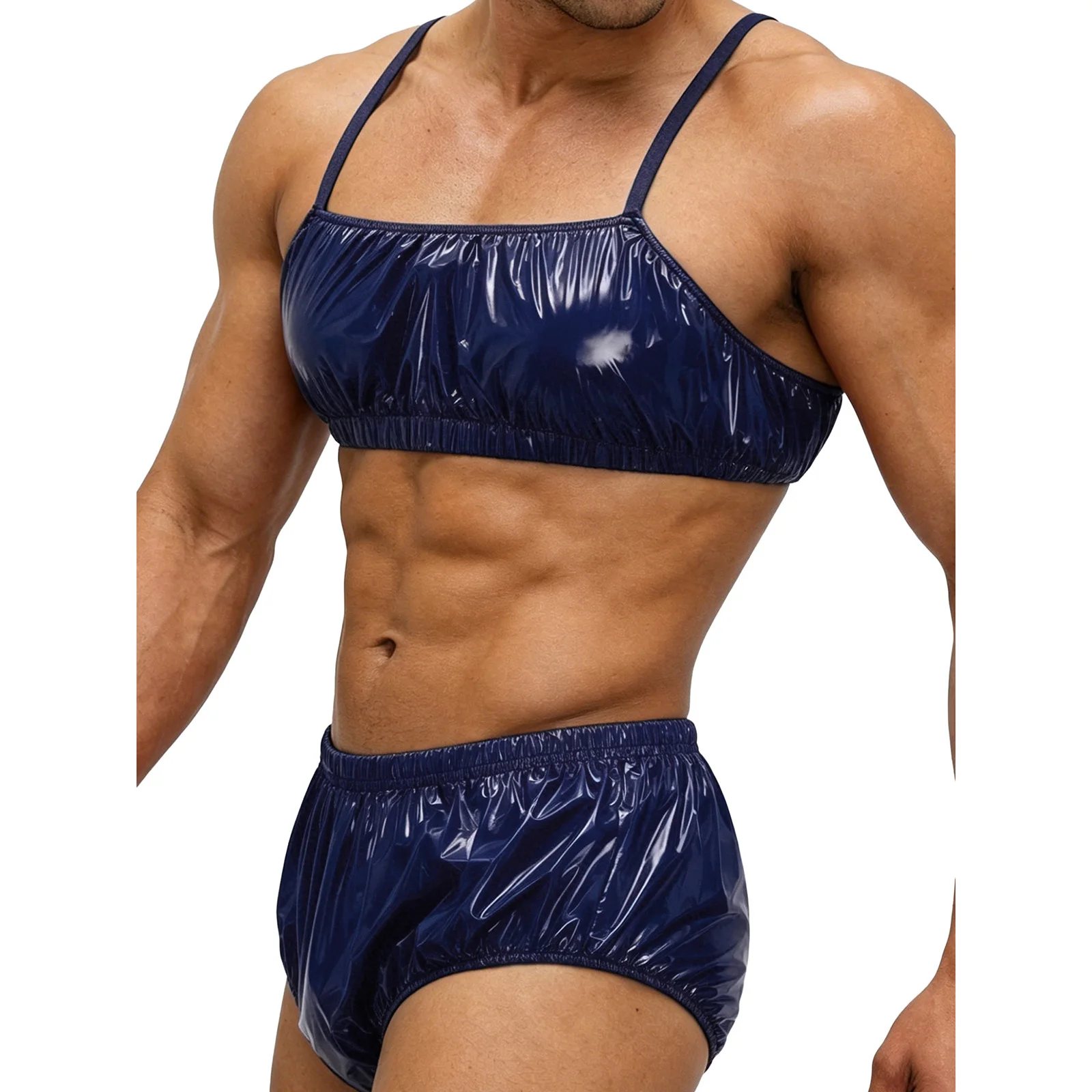 Men's Swimsuit Two Pieces Swimwear Waterproof Bathing Suit Adjustable Strap Singlets Crop Top And Elastic Band Swim Bottom
Men's Swimsuit Two Pieces Swimwear Waterproof Bathing Suit Adjustable Strap Singlets Crop Top And Elastic Band Swim Bottom