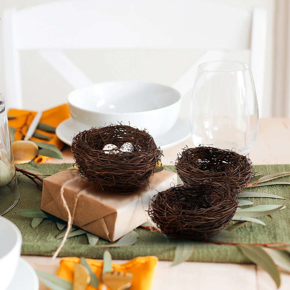 3 Sets Artificial Bird Nest Eggs Simulation Rattan Spring Decorative Photo Props Easter Garden nament Home Party
3 Sets Artificial Bird Nest Eggs Simulation Rattan Spring Decorative Photo Props Easter Garden nament Home Party