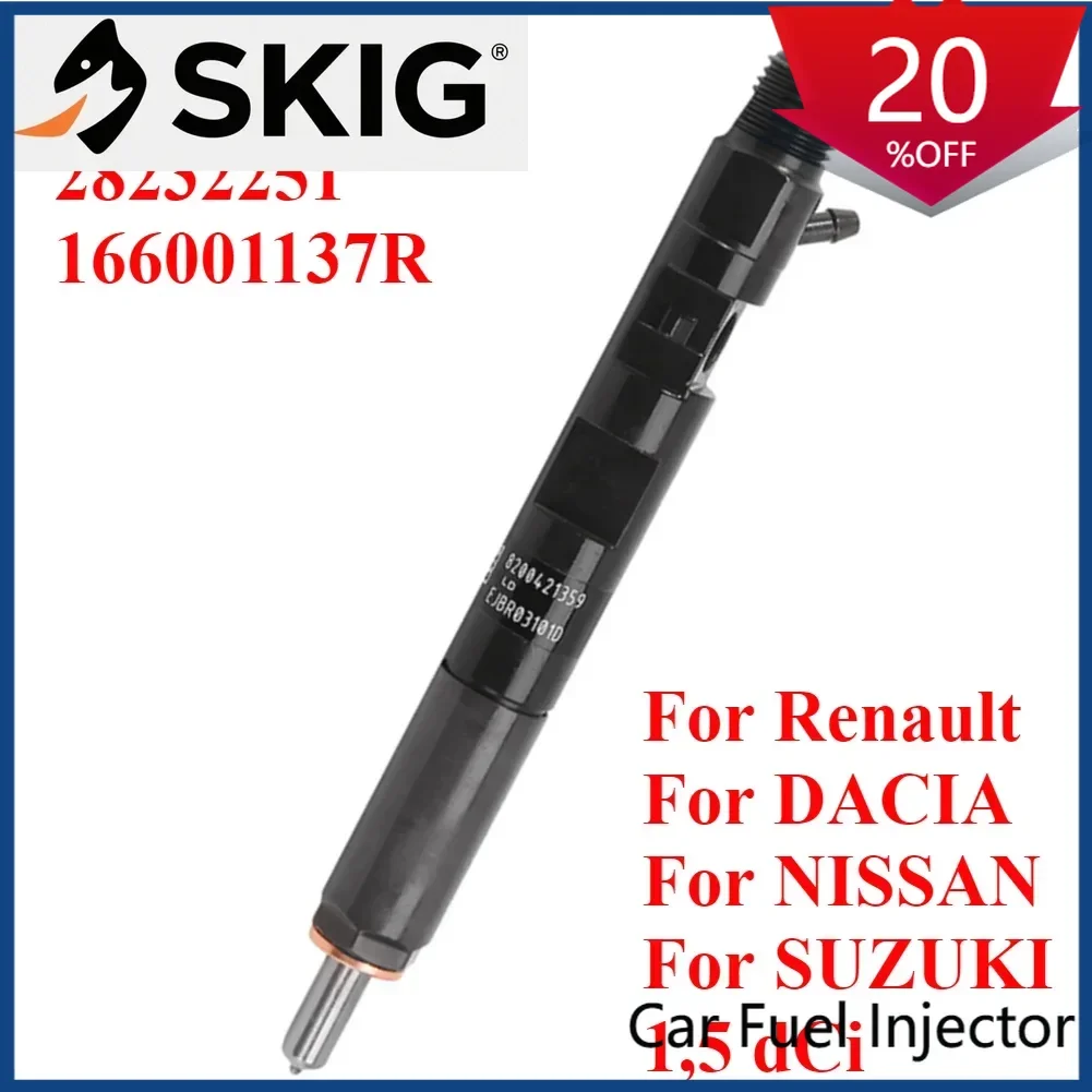 Suitable H8200421897 EJBR03101D 28232251 New Diesel Fuel Injector Nozzle for Renault Clio Kangoo Dacia Jimny 1.5 Dci EURO 4
Suitable H8200421897 EJBR03101D 28232251 New Diesel Fuel Injector Nozzle for Renault Clio Kangoo Dacia Jimny 1.5 Dci EURO 4