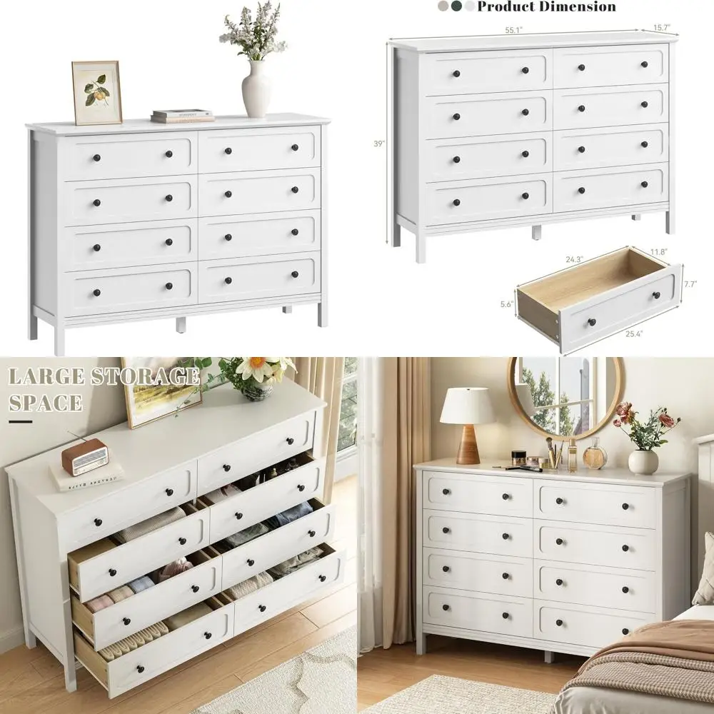 55 Wide Bedroom Chest with Metal Handles and Deep Drawers for Storage in Living Rooms and Hallways
55 Wide Bedroom Chest with Metal Handles and Deep Drawers for Storage in Living Rooms and Hallways