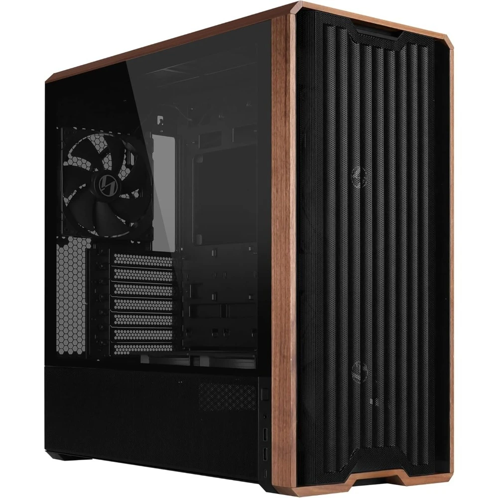 Корпус для ПК Mid Tower ATX с 5 предустановленными PWM-вентиляторами (170 мм, 120 мм, 140 мм), гибким креплением для блока питания, дизайн из орехового дерева, черный
Корпус для ПК Mid Tower ATX с 5 предустановленными PWM-вентиляторами (170 мм, 120 мм, 140 мм), гибким креплением для блока питания, дизайн из орехового дерева, черный