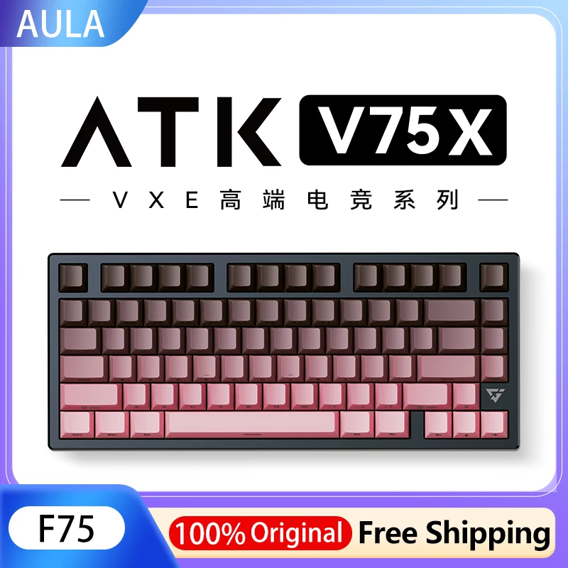 ATK VXE V75X Mechanical Wireless Bluetooth Esports Ergonomic Keyboard Hot Swap Three Modes PBT Plastics Customization Gift
ATK VXE V75X Mechanical Wireless Bluetooth Esports Ergonomic Keyboard Hot Swap Three Modes PBT Plastics Customization Gift