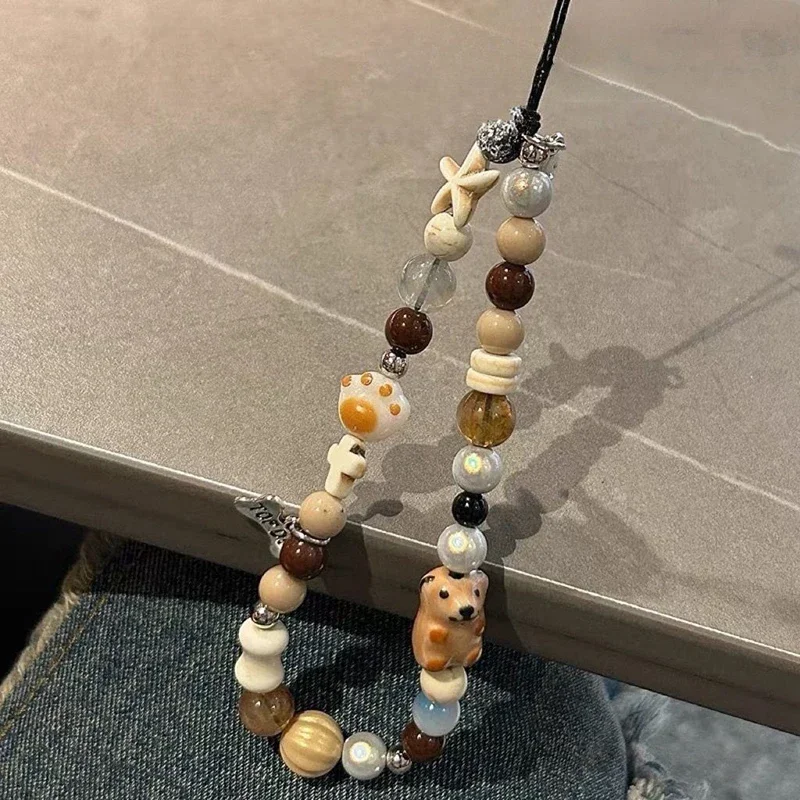 Korean Cute Dog Bones Star Beaded Chain For Cell Phone Camera Accessories Hanging Rope Keychain Anti-Lost Lanyard Girl Jewelry
Korean Cute Dog Bones Star Beaded Chain For Cell Phone Camera Accessories Hanging Rope Keychain Anti-Lost Lanyard Girl Jewelry