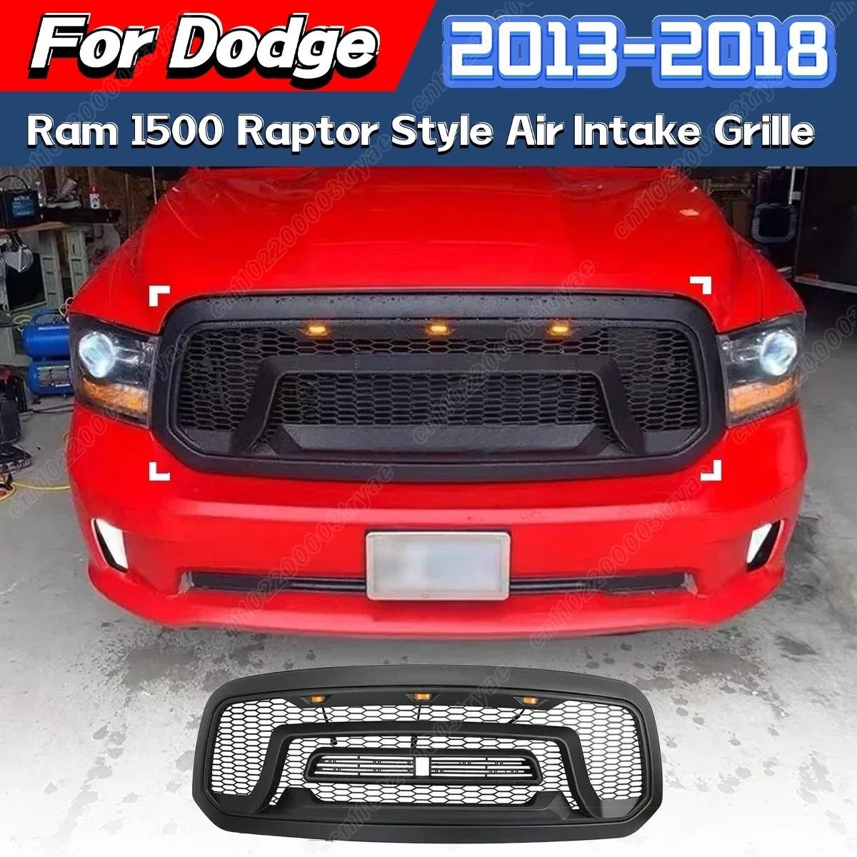 For Dodge Ram 1500 2013 2014 2015 2016 2017 2018 Raptor Style Air Intake Grille Racing Water Tank Shield Body Modification Kit