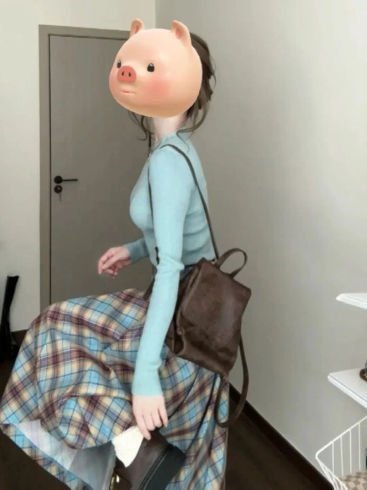 Spring Fashion Knitted Sweater And Plaid Half Skirt Set Elegant Unique Two Piece Cotton Blend Long Sleeve round Neck Ensemble
Spring Fashion Knitted Sweater And Plaid Half Skirt Set Elegant Unique Two Piece Cotton Blend Long Sleeve round Neck Ensemble