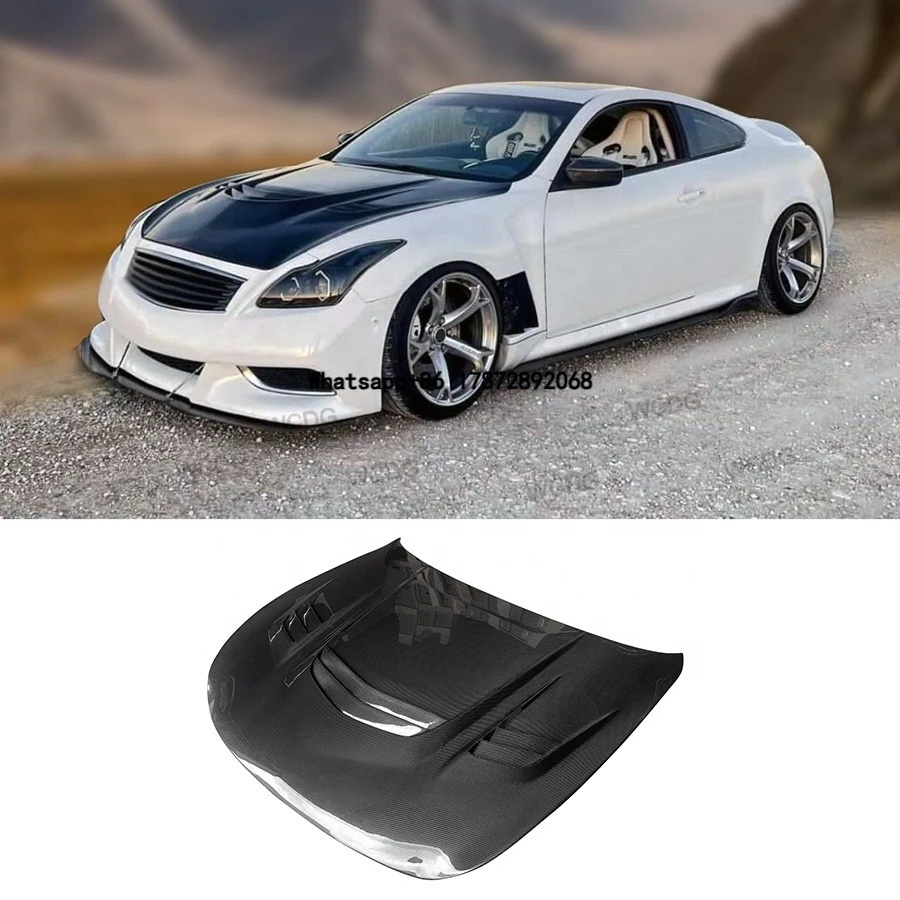 Carbon Fiber Front Hood for Infiniti G37 G25 2/ 4 Door 2008-2015 Front Bumper Engine Hood Bonnet Vented Cover Car Bodykit
Carbon Fiber Front Hood for Infiniti G37 G25 2/ 4 Door 2008-2015 Front Bumper Engine Hood Bonnet Vented Cover Car Bodykit