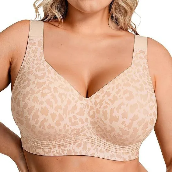 Women's Seamless Jelly Lift Support Bra Leopard Print Wire-Free Full Cup Thin Plus Size Bra Daily Wear Breathable Push Up Bra
Women's Seamless Jelly Lift Support Bra Leopard Print Wire-Free Full Cup Thin Plus Size Bra Daily Wear Breathable Push Up Bra