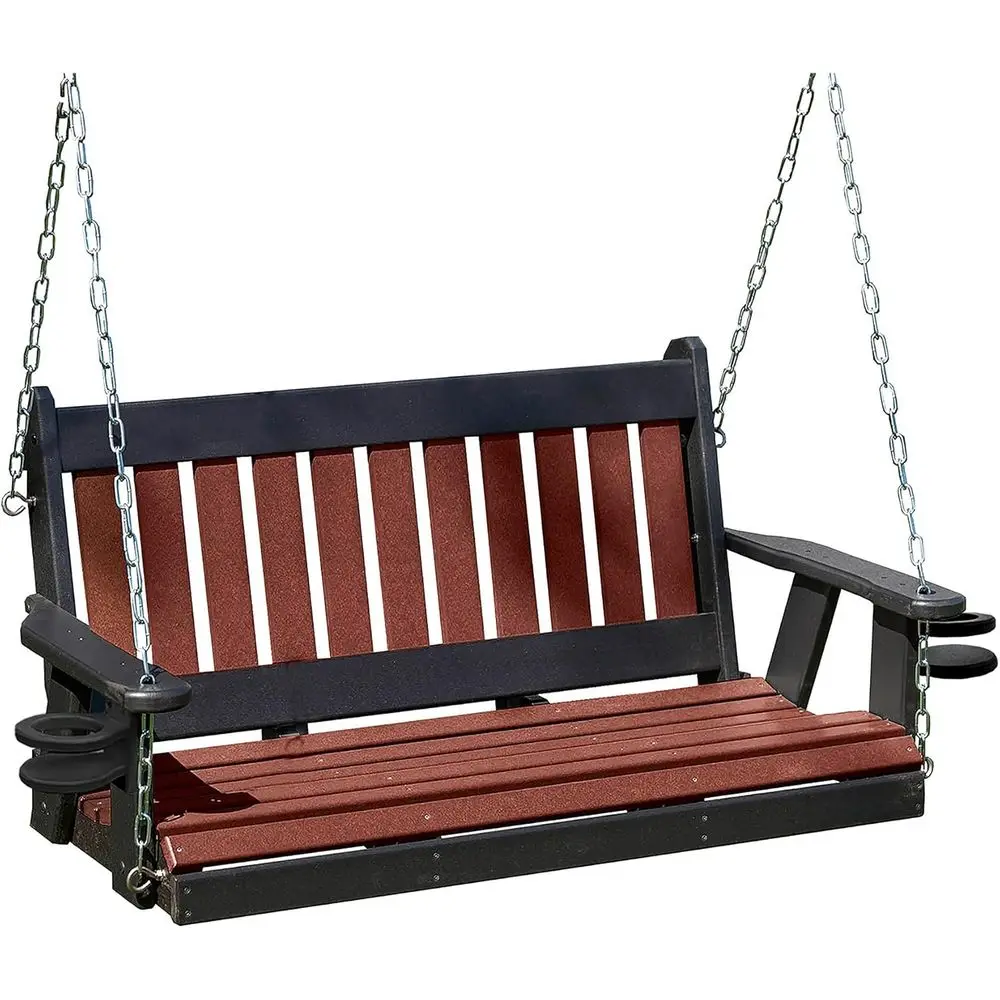 Porch Swing with 5T Cupholders, Amish Craftsmanship, Made in USA, HDPE Material, 1000 lbs Weight Limit, Stainless Steel Hardware
Porch Swing with 5T Cupholders, Amish Craftsmanship, Made in USA, HDPE Material, 1000 lbs Weight Limit, Stainless Steel Hardware