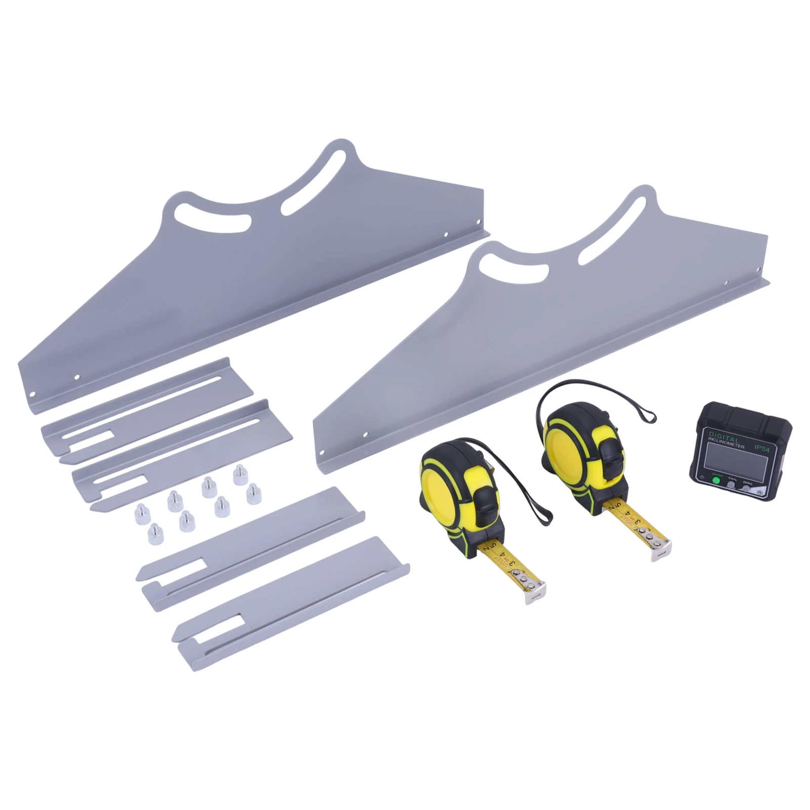 Toe Alignment Tool with 2 Tape Measures and 1 Digital Angle Finder Heavy Duty Toe & Camber Alignment Plates for Car and Truck
Toe Alignment Tool with 2 Tape Measures and 1 Digital Angle Finder Heavy Duty Toe & Camber Alignment Plates for Car and Truck