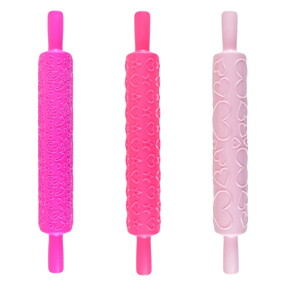 3pcs Embossed Rolling Pin Plastic Baking Stick Love Printed Cookie Pizza Bread Craft Tools Lightweight Hygienic Food Grade
3pcs Embossed Rolling Pin Plastic Baking Stick Love Printed Cookie Pizza Bread Craft Tools Lightweight Hygienic Food Grade