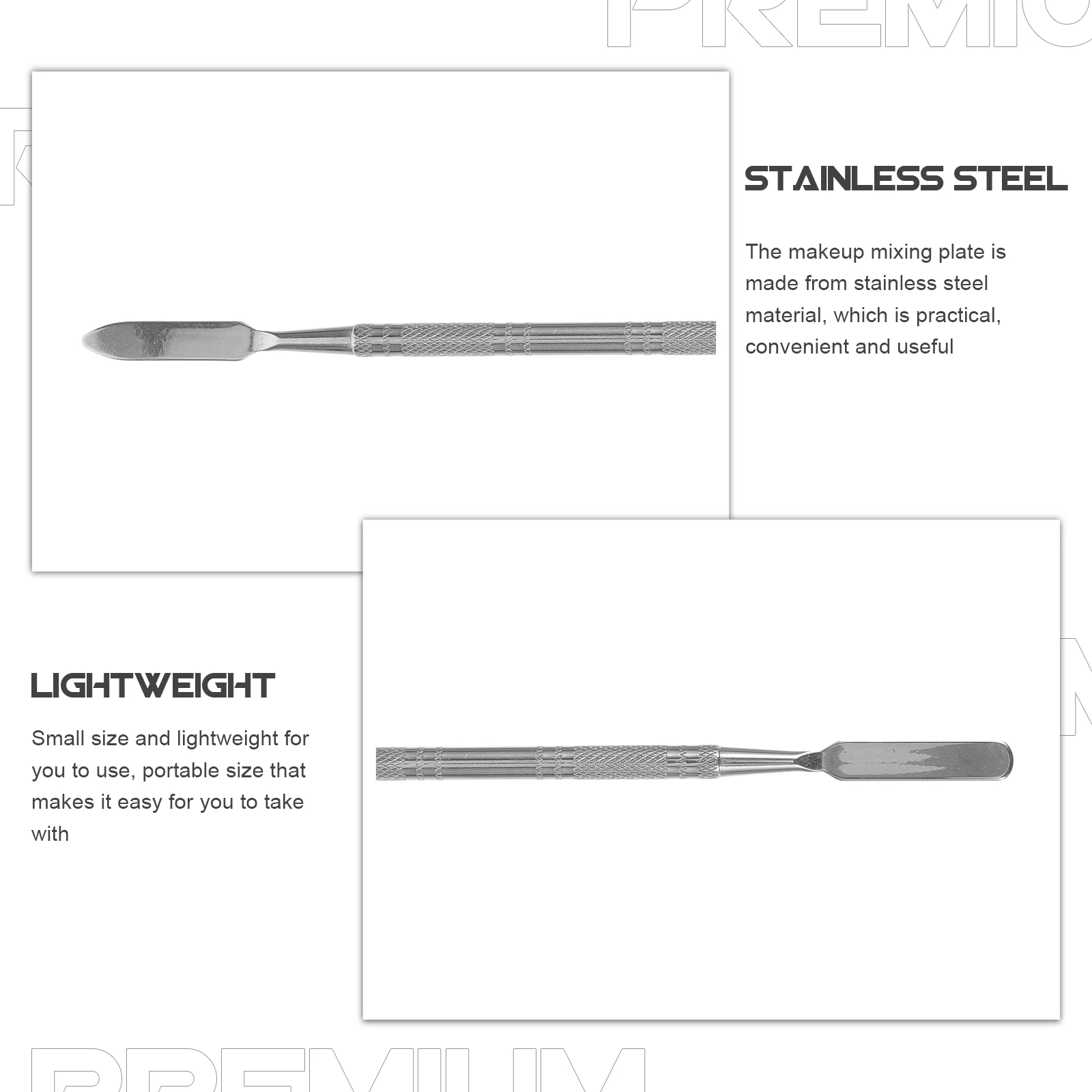 Palette Set Makeup Tool Stainless Steel Foundation Plate and Spatula for Liquid Mixing Blending
Palette Set Makeup Tool Stainless Steel Foundation Plate and Spatula for Liquid Mixing Blending