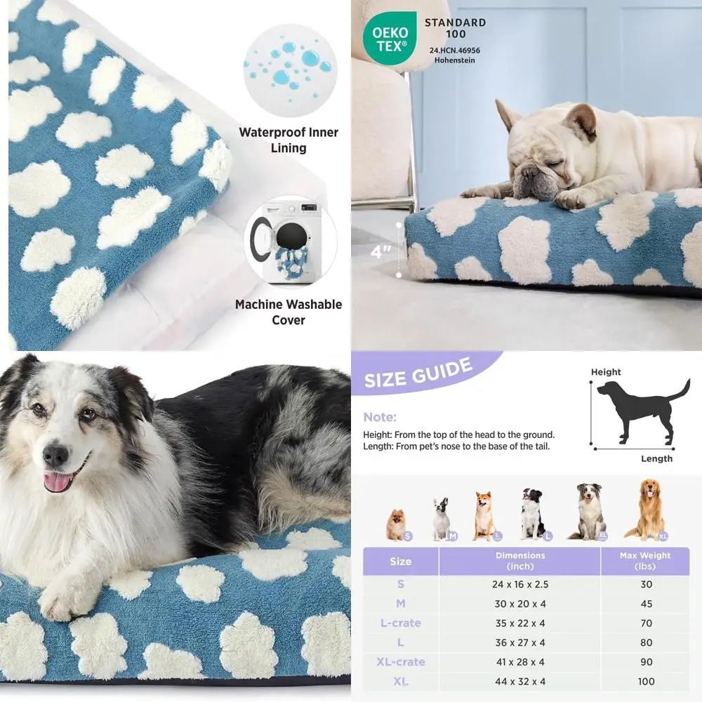 Cute XL Dog Bed for Crate-Thick Shredded Chopped Foam Pet Bed Indoor with Removable Washable Cover, Modern Fuzzy Plush & Anti Sl
Cute XL Dog Bed for Crate-Thick Shredded Chopped Foam Pet Bed Indoor with Removable Washable Cover, Modern Fuzzy Plush & Anti Sl