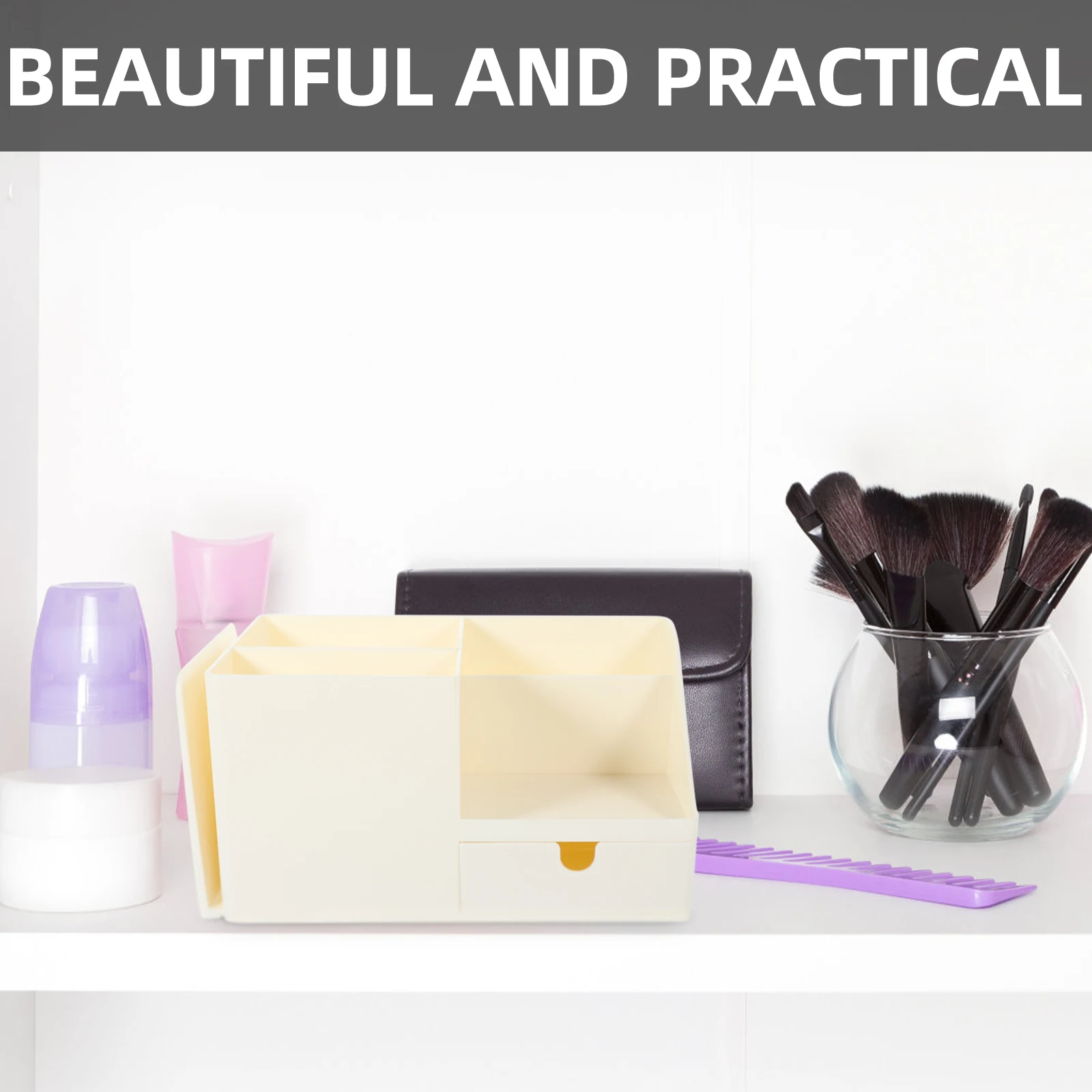 ganizer Box Makeup Brush Holder Beige Compartment Case Smooth Compact Practical Desk ganizer Table Storage
ganizer Box Makeup Brush Holder Beige Compartment Case Smooth Compact Practical Desk ganizer Table Storage